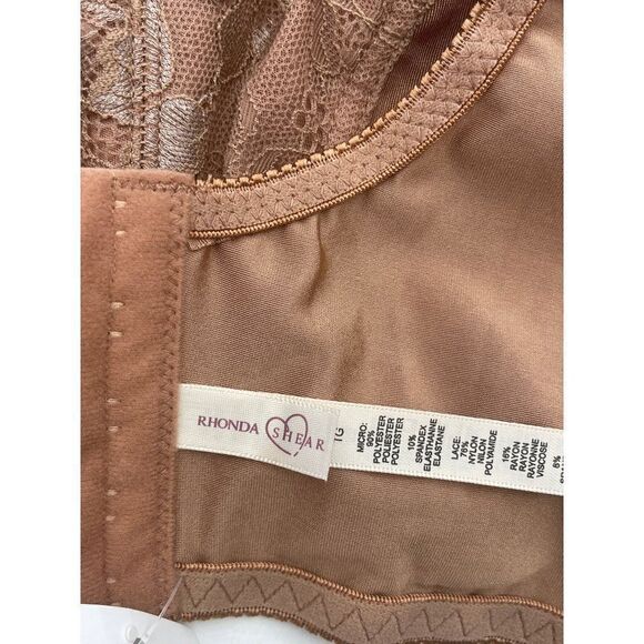 Rhonda Shear Tan / Brown Pin-Up Bralette Size XL NWT - Picture 11 of 11
